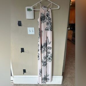 Candie's Strapless Light Pink and Black Floral Dress